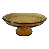 Plat piedouche en verre