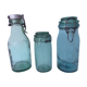 3 canned glass jars Manufrance "la lorraine" and "l ideale"