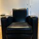 Club armchair in black leather