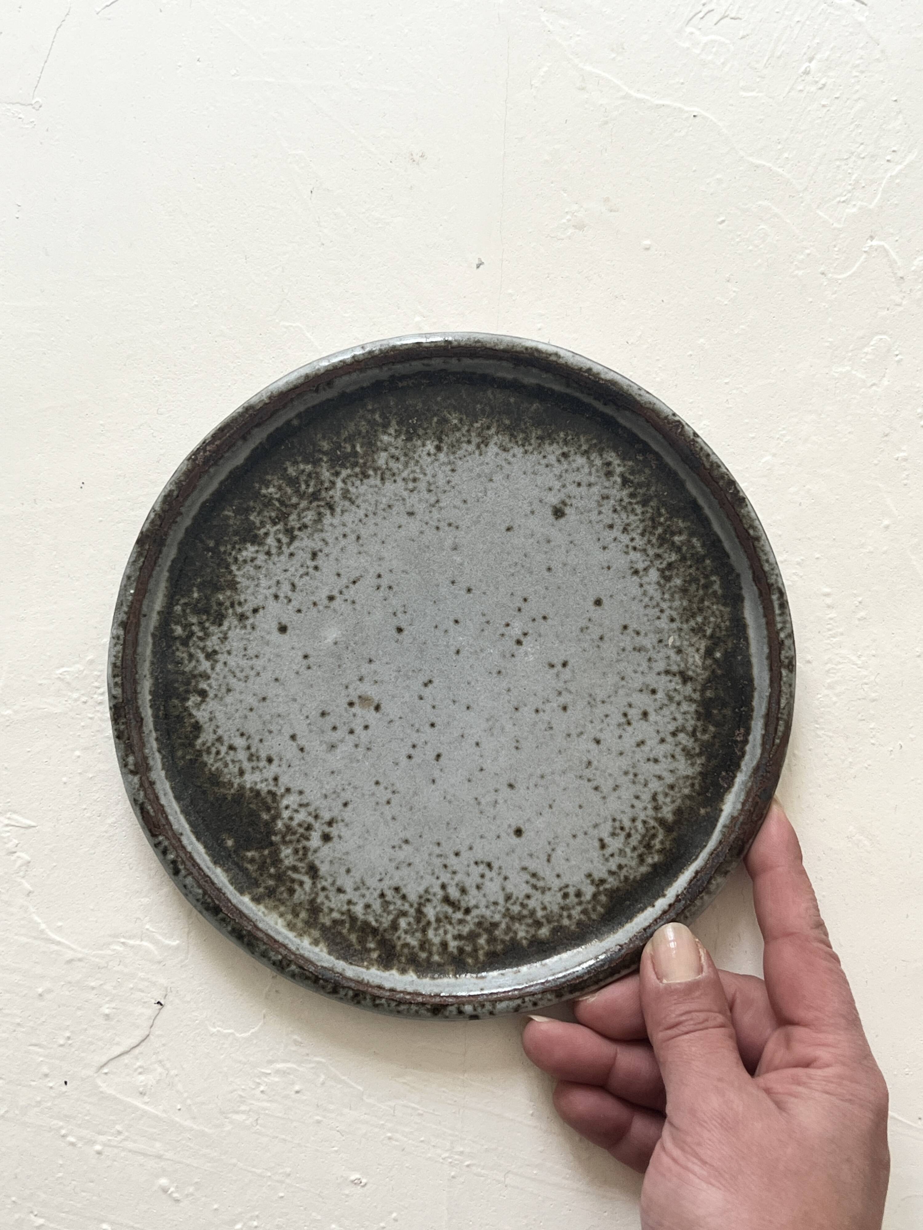 Glazed ceramic plate (stoneware), Chantal & Thierry Robert 1970