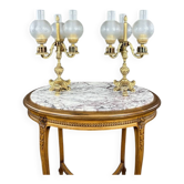 Paire de candélabres à trois lumières en bronze, XXe siècle