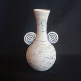 Studio Pottery Stoneware Handmade Bud Vase Blue Accent Signed
