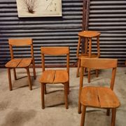Lot de 3 chaises et 2 tabourets