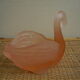 Empty pockets, vintage pink glass swan pot cover