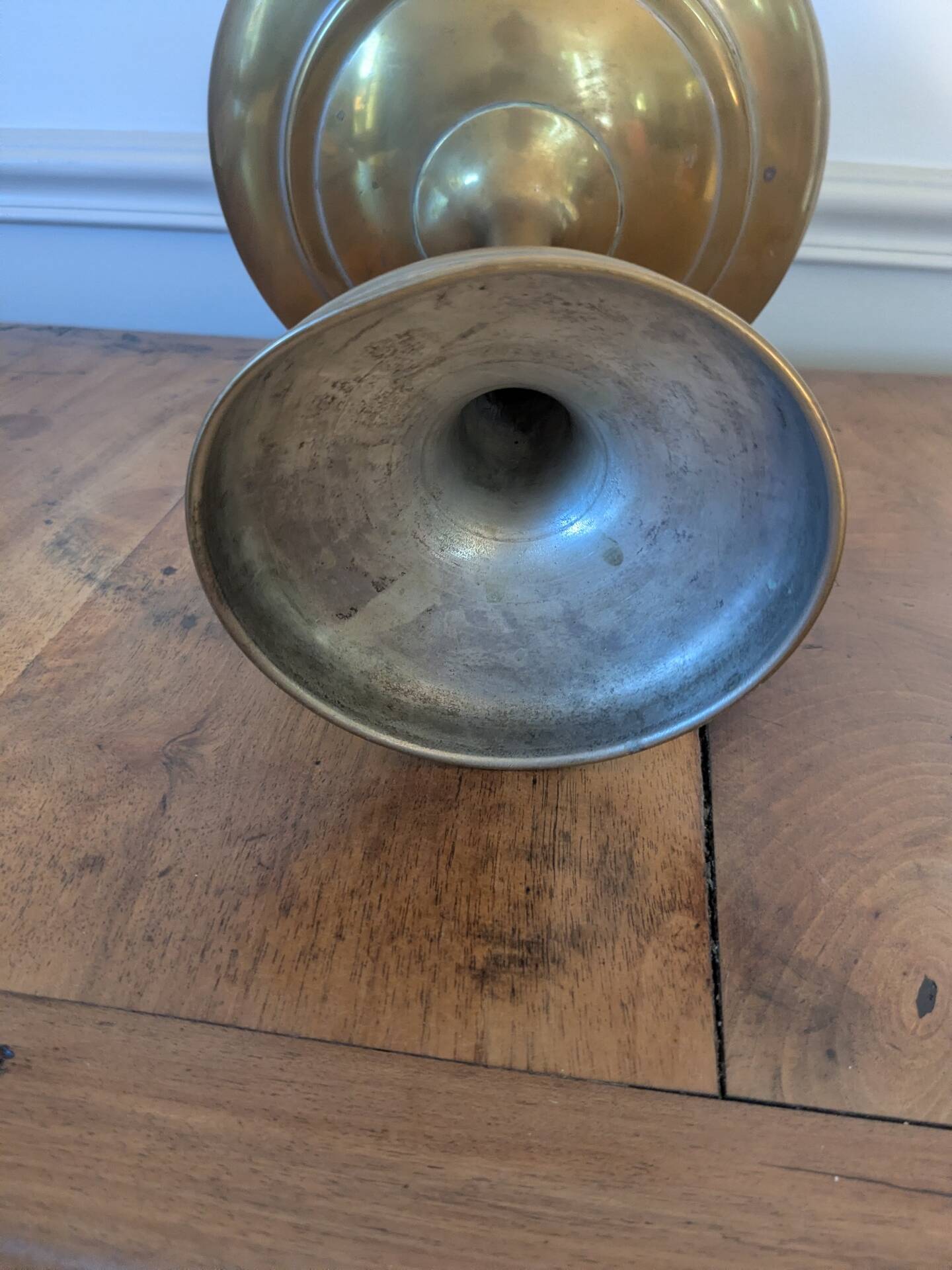 Brass pedestal cup