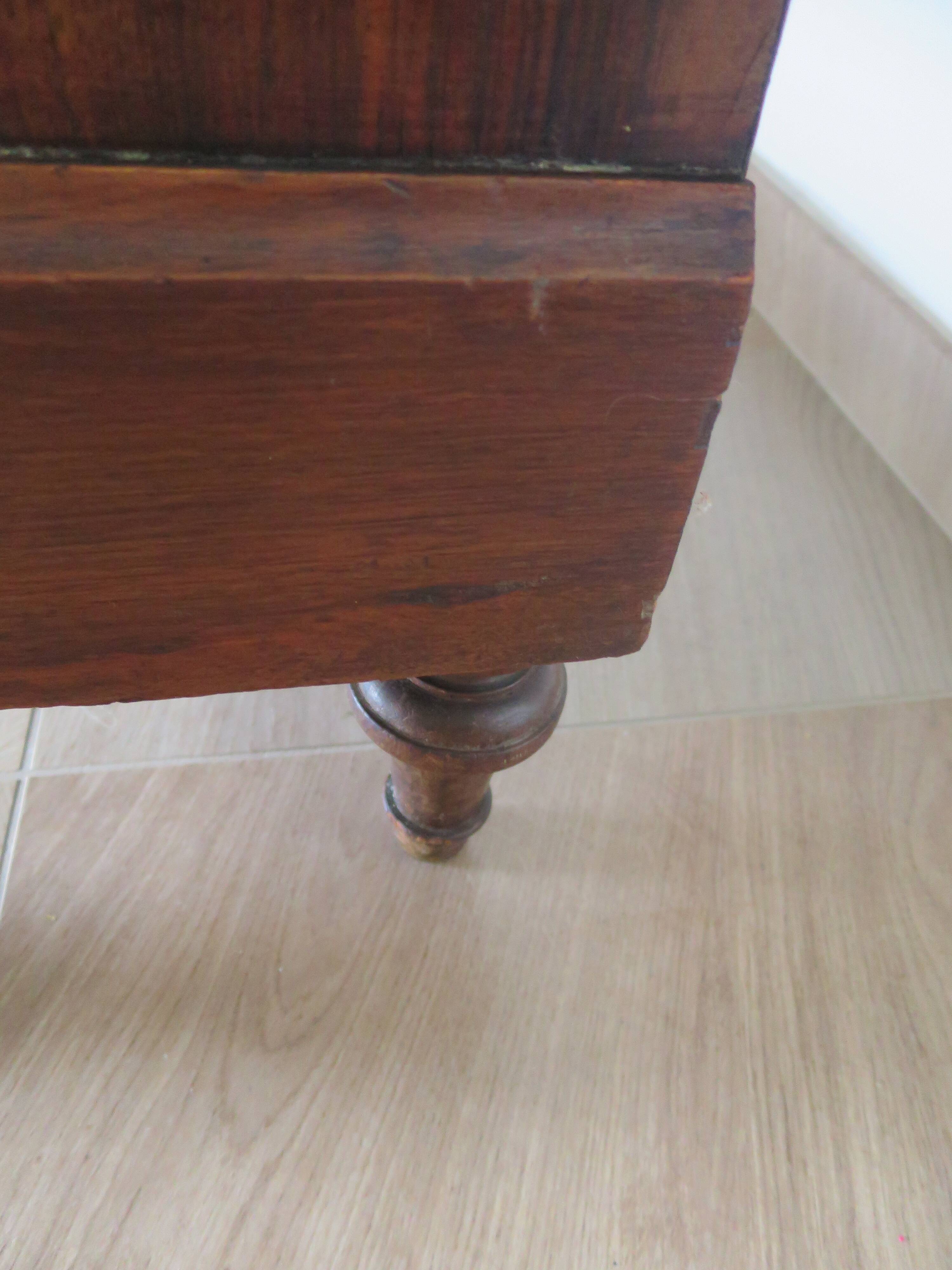 Antique oak burr chest of drawers - 4 drawers - marquetry inlay from the early 21st century
