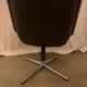 Black leather armchair by Charles Pollock for Knoll International