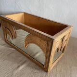 Wicker and mirror planter Vivai Del Sud