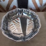 Set of 2 stainless steel hollow dishes