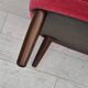 Années 1960, fauteuil scandinave à dossier haut, état d'origine, velours.