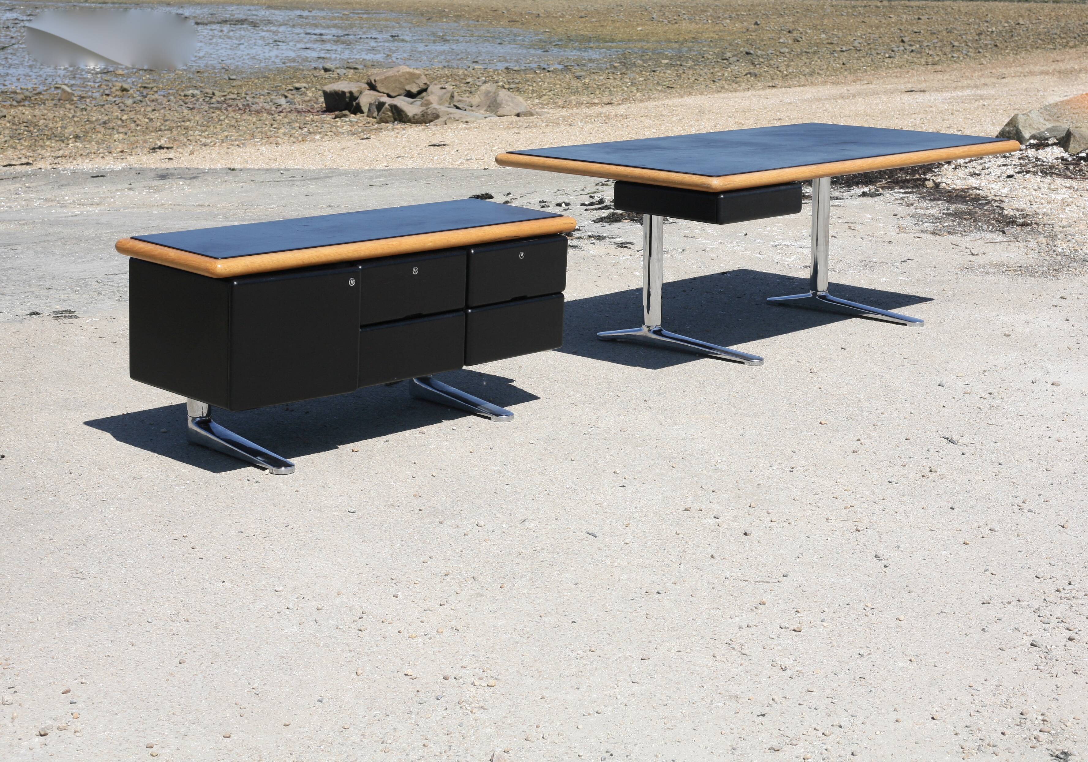 Bureau et enfilade de Warren Platner, Knoll, années 70.