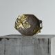 Art Deco leaf-shaped catchall in solid brass from the 1930s.