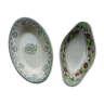 Lot de 2 raviers en faience vintage