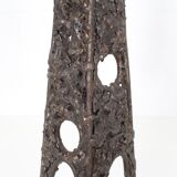 Candélabre brutaliste en fer forgé