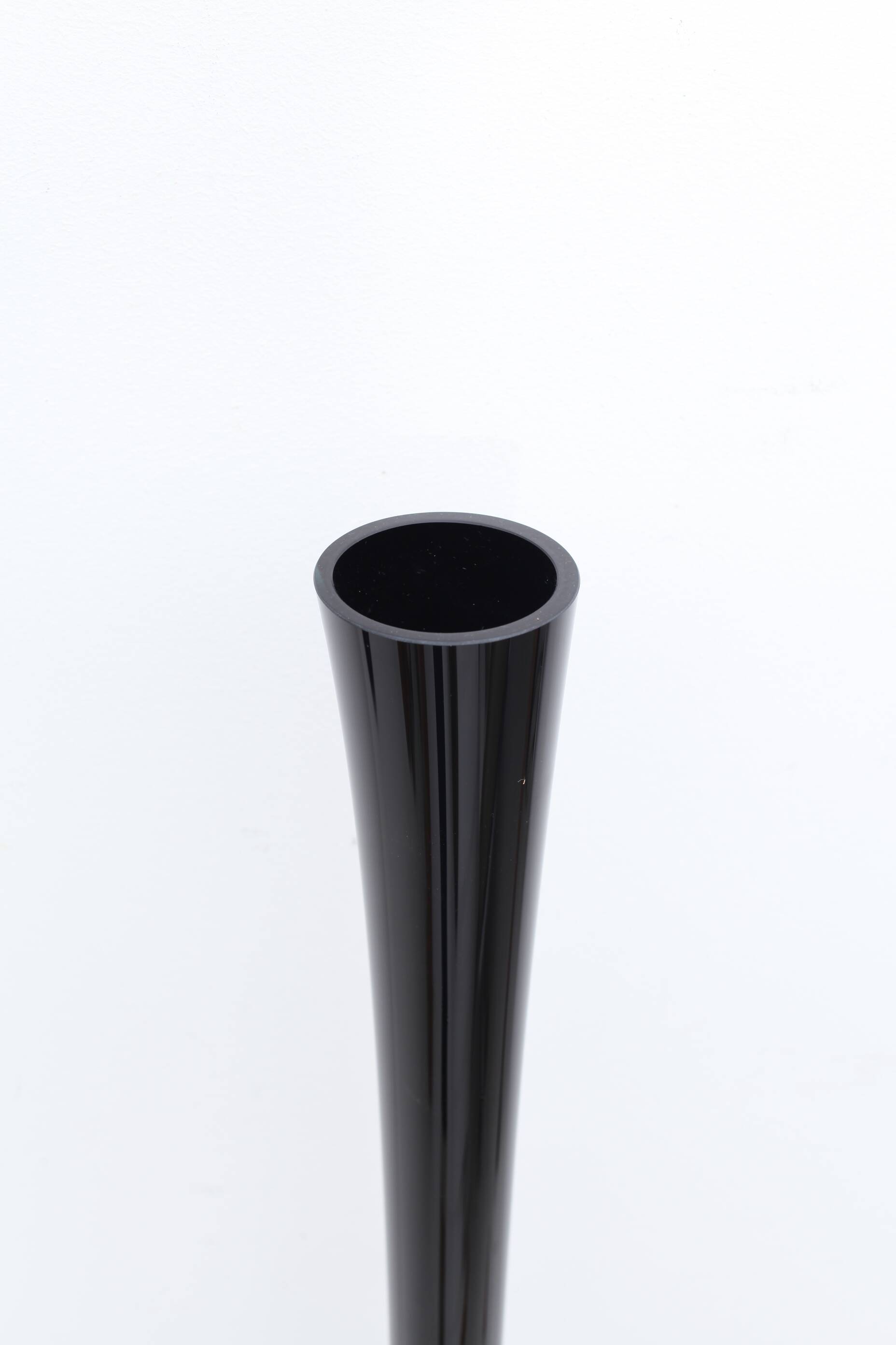Large black glass vase 115cm