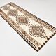 Tapis Kilim marron et crème 3x8, 86x252 cm