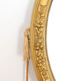 Mirror stucco, oval, gilded 48x59cm