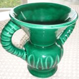 Green ceramic vase from the 1960s