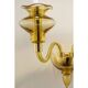 Elegant Linear Modern Amber Murano Glass Wall Sconce