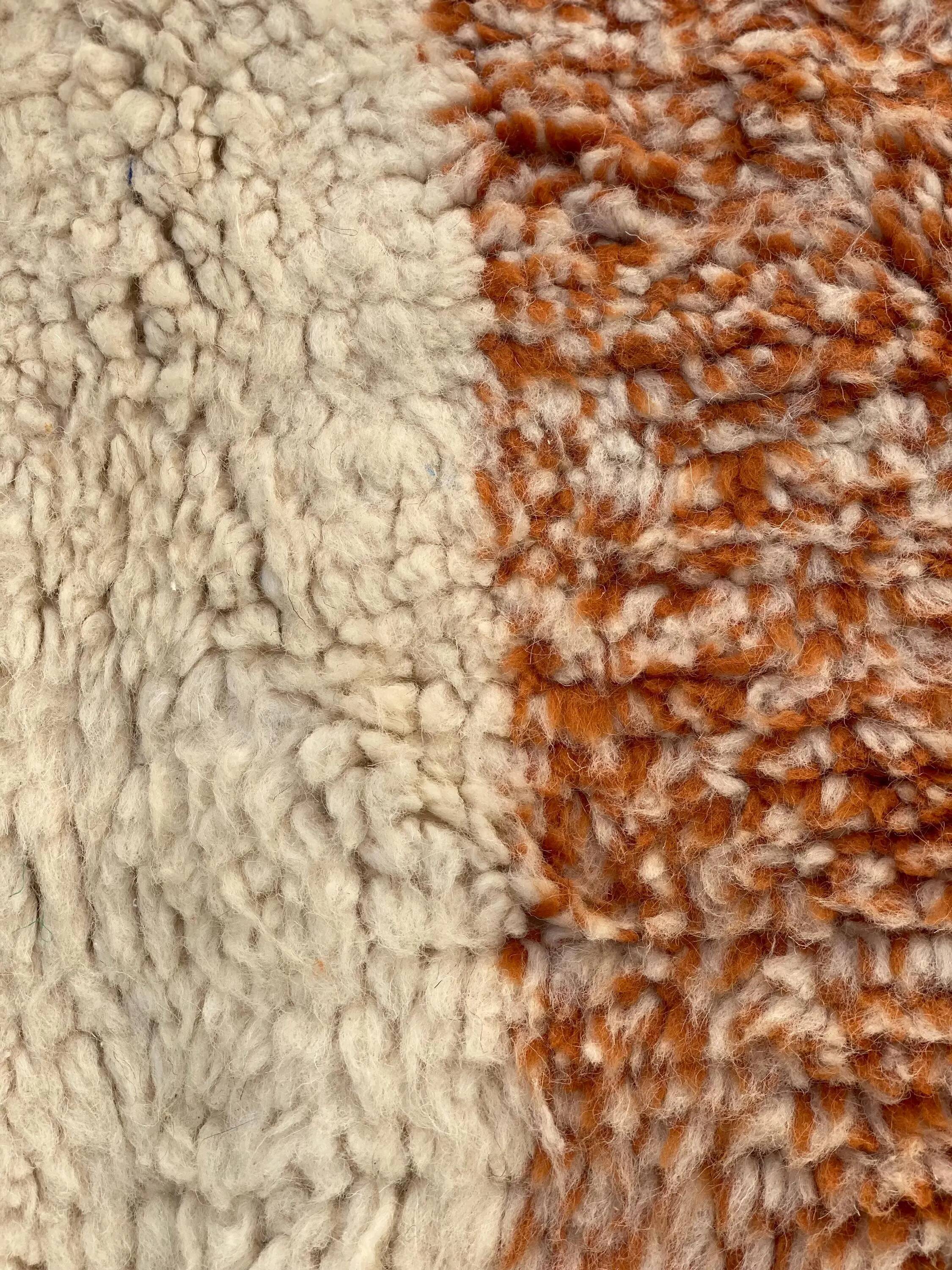 Traditional Moroccan rug, natural wool, 3 x 2 m.