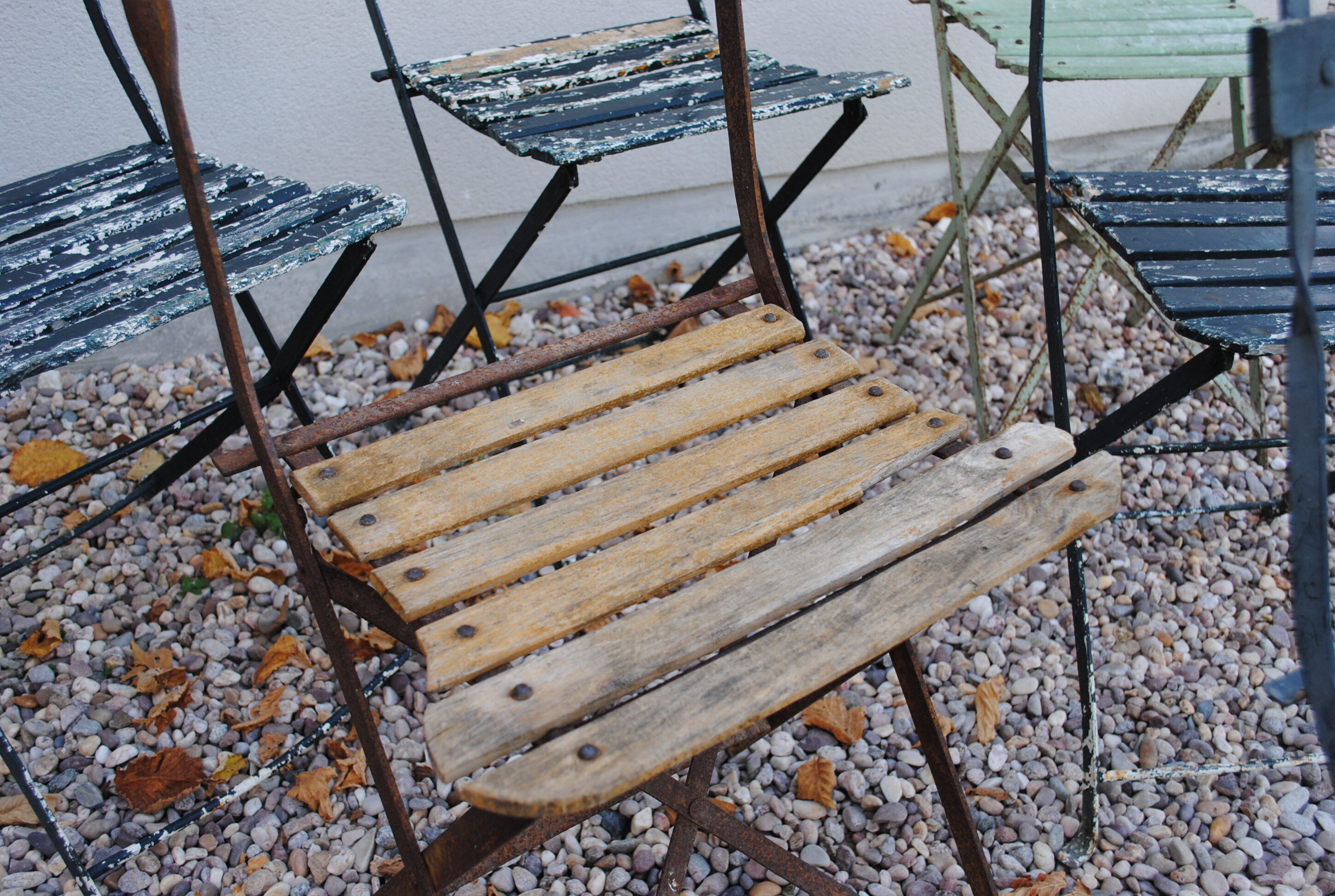 Set of folding Bistro chairs