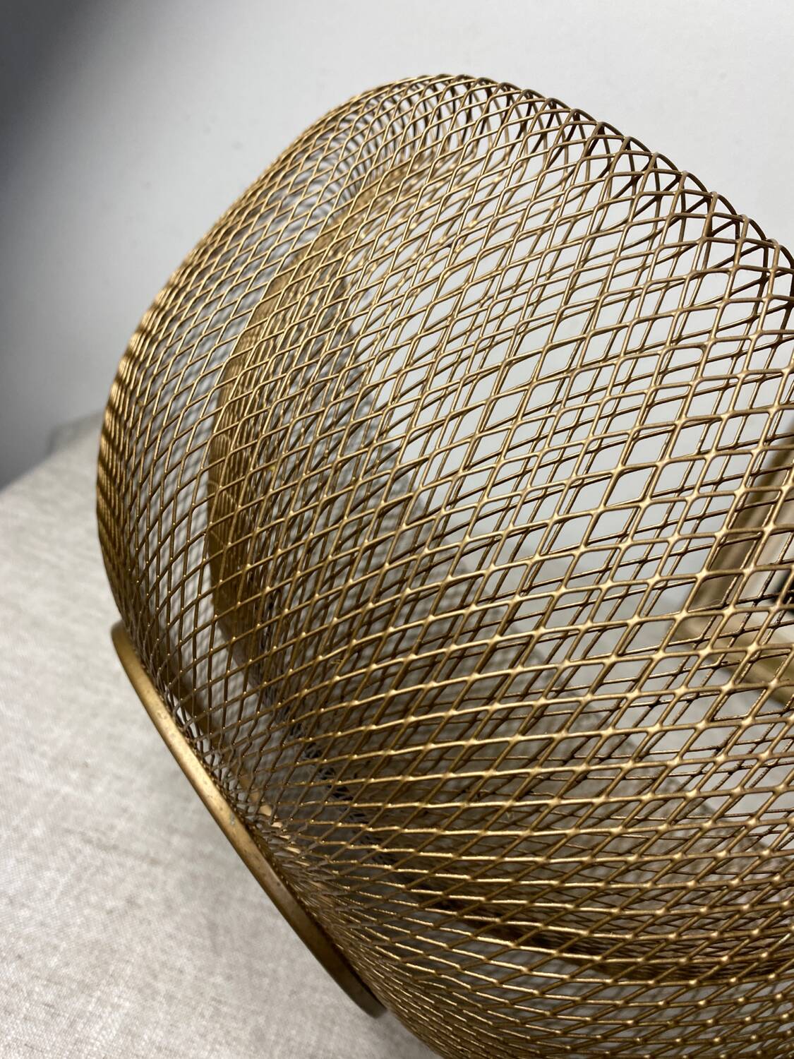Gold metal basket