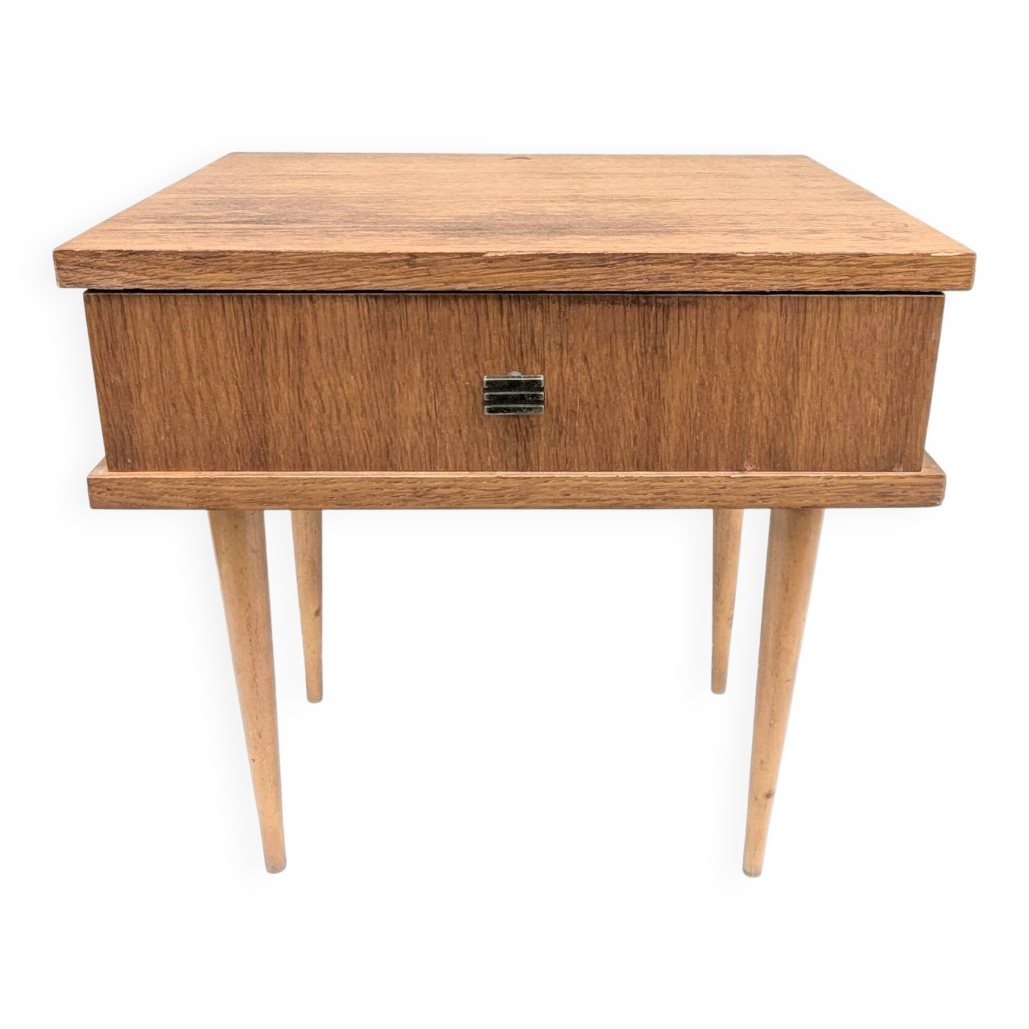 Vintage 50s 60s Minimalist Mid Century Bedside Table