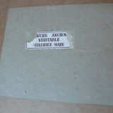 Colorized engraving The town hall of Saint Etienne pitchpin frame