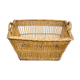 Braided wicker laundry basket