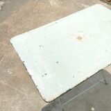 Old folding rectangular garden table - location for parassol