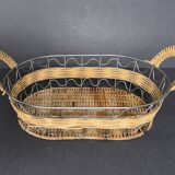 Wicker and metal bannette