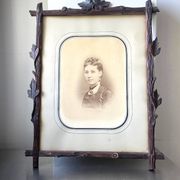 Antique Frame carved wood measurements 49 cm x 39 cm