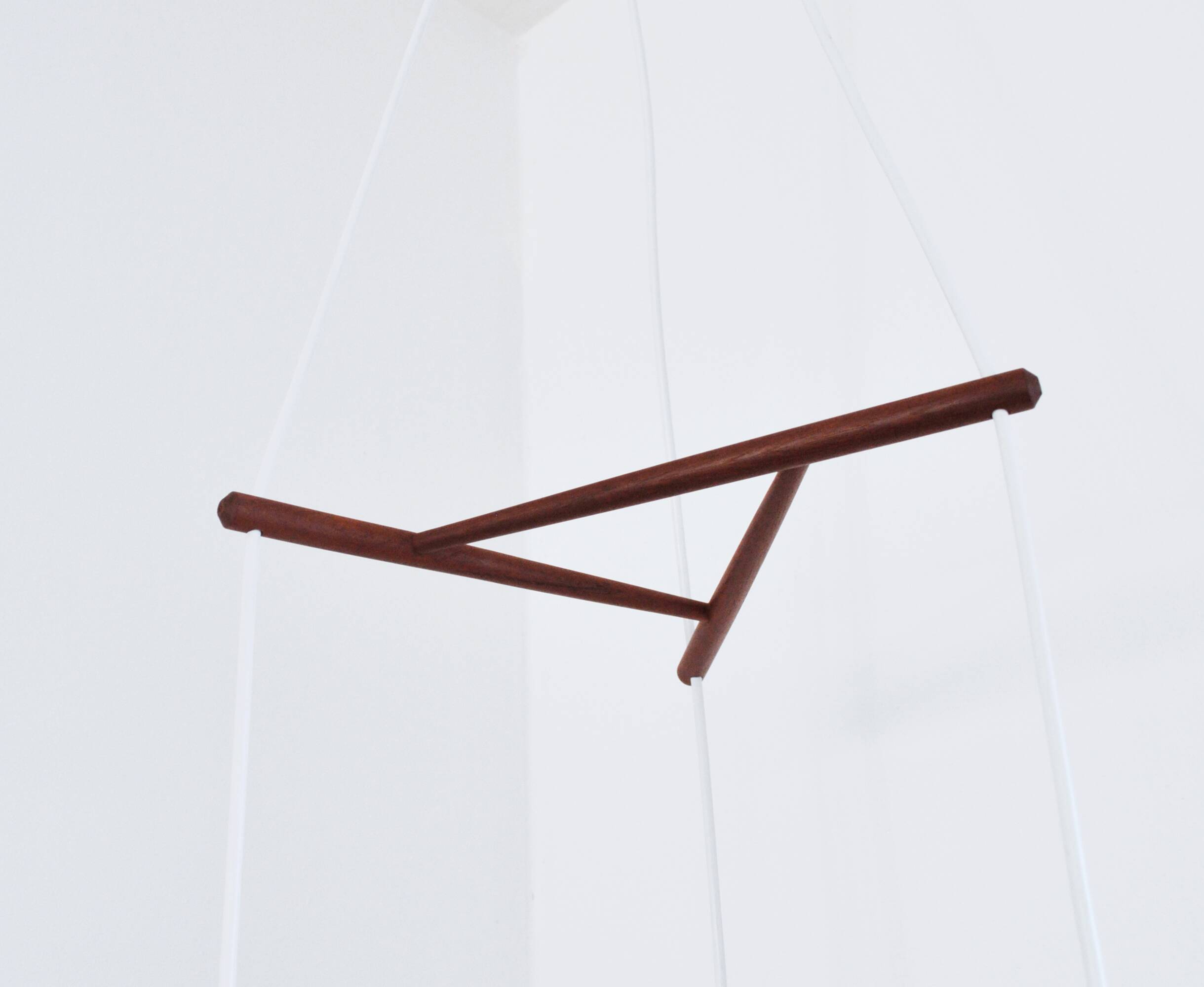 Danish Mid-Century Teak and Glass Ceiling Lamp, 1960s