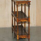 Theodore Alexander bookshelf shelf, solid wood, embossed leather.