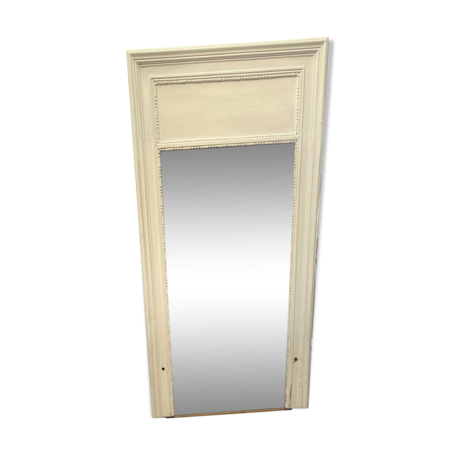 Louis XVI style mirror in wood and patinated stucco 20th century