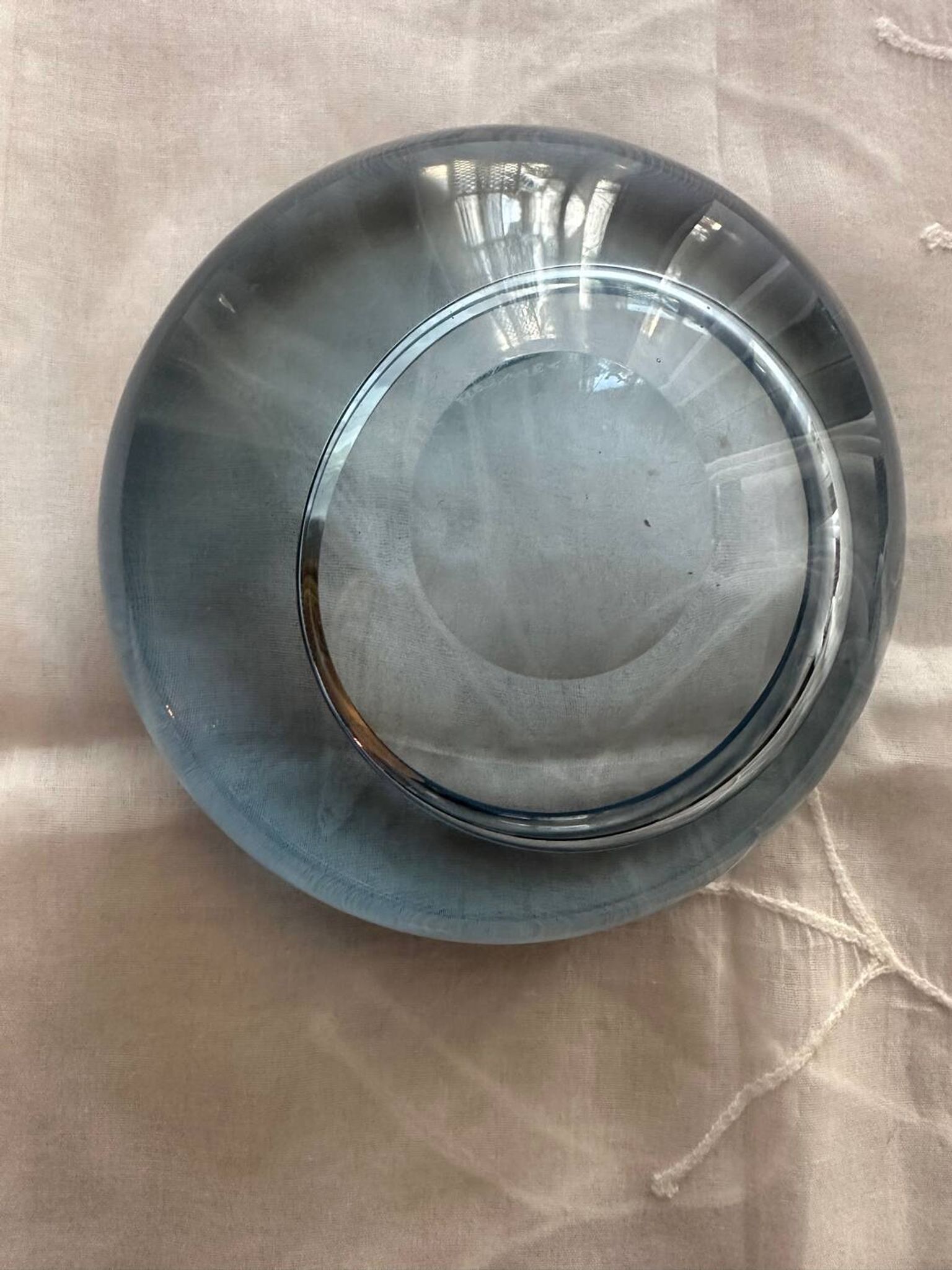 Scandinavian Glass Bowl Signed by Per Lütken Holmegaard Vintage 195