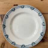 Set of 9 antique flat plates