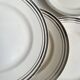 Assiette liseré platine vintage