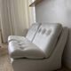 Vintage two-seater modular sofa, off-white, France 1970s