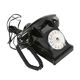 Ancien téléphone en bakélite noire des années 1940