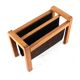 Salling stolefabrik magazine rack with leather in teak
