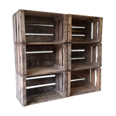 Lot de 6 caisses en bois