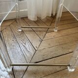 Vintage acrylic glass chair / armchair 1980s