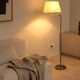 Brushed aluminium designer floor lamp - 90s modernist style