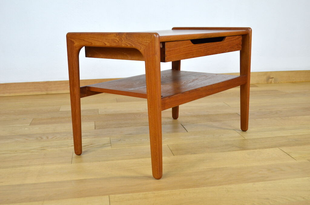 Scandinavian side table in vintage teak 1960