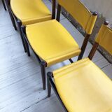 Rosewood leather chairs by Arne Vodder for Sibast