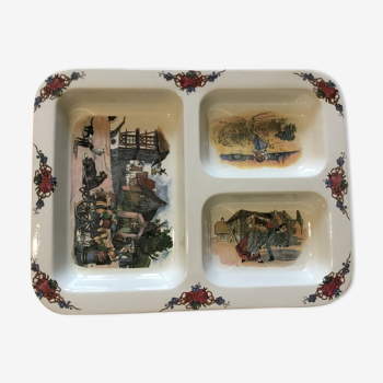 Compartment serving dish