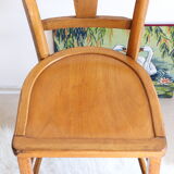 Bistro chair of the 50s in patinated wood