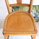 Chaise bistrot des années 50 en bois patiné