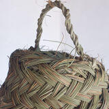 Doum pendant lamp in natural esparto